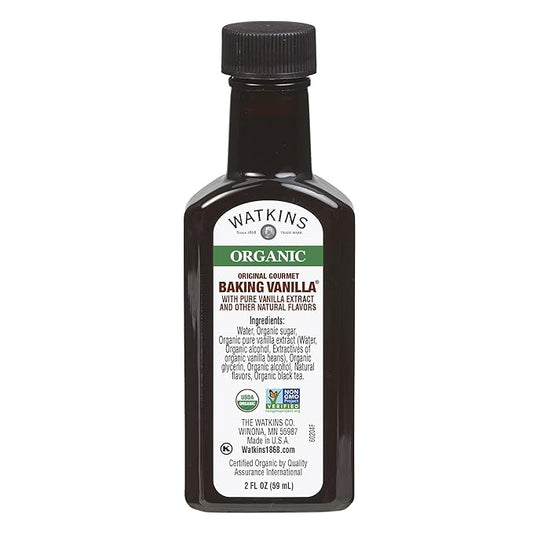 Watkins Organic Original Gourmet Baking Vanilla, with Pure Vanilla Extract, 2 oz. Bottle, 1-Pack