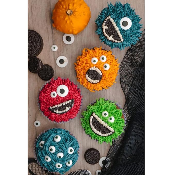 Candy Eyeballs Sprinkles 250 count Edible Eyes for Cake Decorating Cupcake, Cookies, Ice Cream Topper Cake Sprinkles Baking, Perfect For halloween Party, Christmas, New Year’S Eve (10mm Eyeballs)