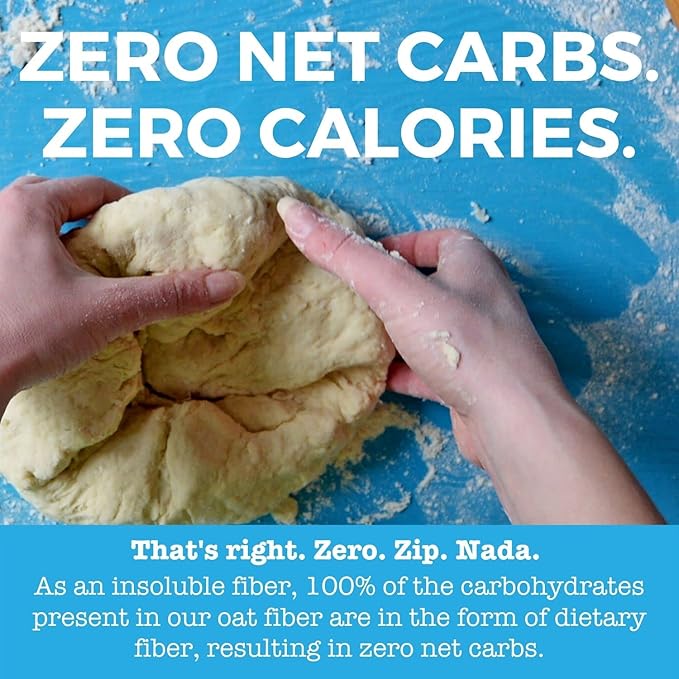 Oat Fiber (2.5 lb) For Baking Low Carb and Keto, 0g Net Carbs, Keto Friendly, Essential for Low-Carb Bread, Gluten Free, Non-GMO, Ultra-Fine Powder