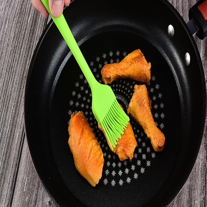 Silicone brush, Oil Brush for BBQ Kitchen Cooking Baking and Grilling (5 PCS,red)