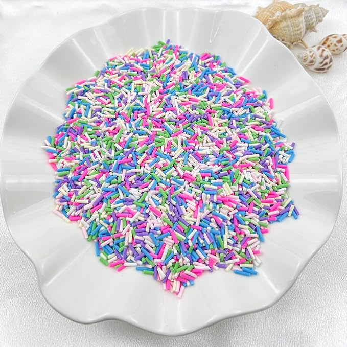 150g Fake Sprinkles Resin Sprinkles Clay Sprinkles Fake Candy Sprinkles Polymer Sprinkles Polymer Clay Slices for Resin Nail Slime Scrapbook DIY Art Crafts Making(249-mixed Color 1)