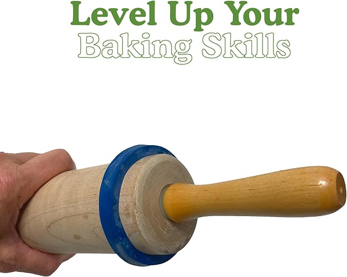 Regency Wraps Evendough Bands, Rolling Pin Rings for Rolling Dough to Precise Thickness for Pizza, Pies, Pastries, Pasta, Set of 4 sizes, Pack of 2