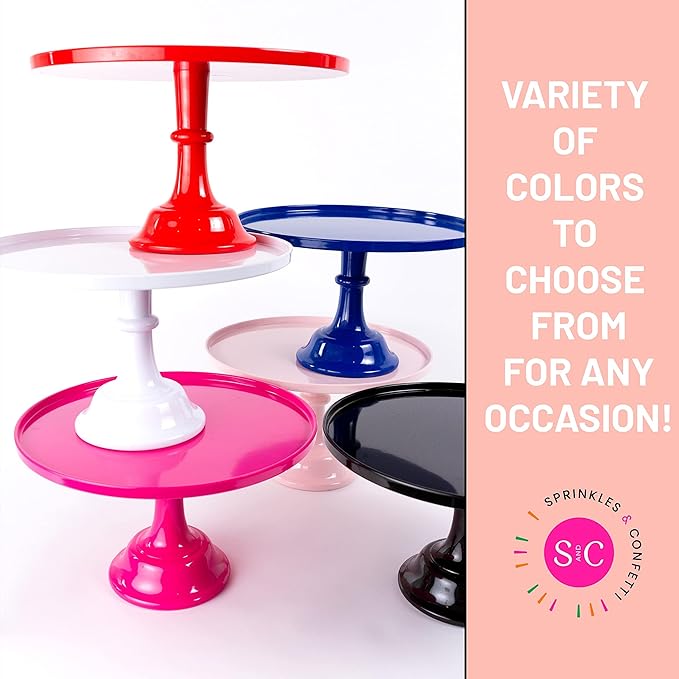 Sprinkles & Confetti 11" Royal Blue Melamine Cake Stand – Elegant & Durable Cupcake Display for Birthdays, 4th of July, Graduations, Weddings, Baby Showers & Holiday Dessert Tables