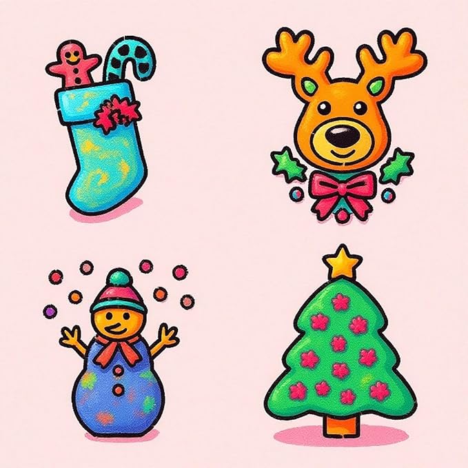 Cookie Cutter and Stencil Set Bundle Kit PYO Cookies Paint Your Own Diy Bakery Fondant Sugar Happy Birthday Wedding Baby Candle Kids Painting Coloring Pages Comb (Snowglobe)
