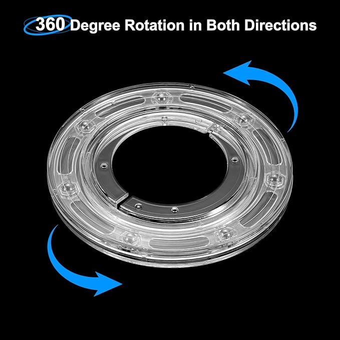 uxcell Acrylic Lazy Susan Turntable, 5.5 Inch Clear Turntable Organizer Ball Bearing 360 Degree Ring Rotating Tray for Spice Rack Table Cake Kitchen Pantry Decorating Bathrooms