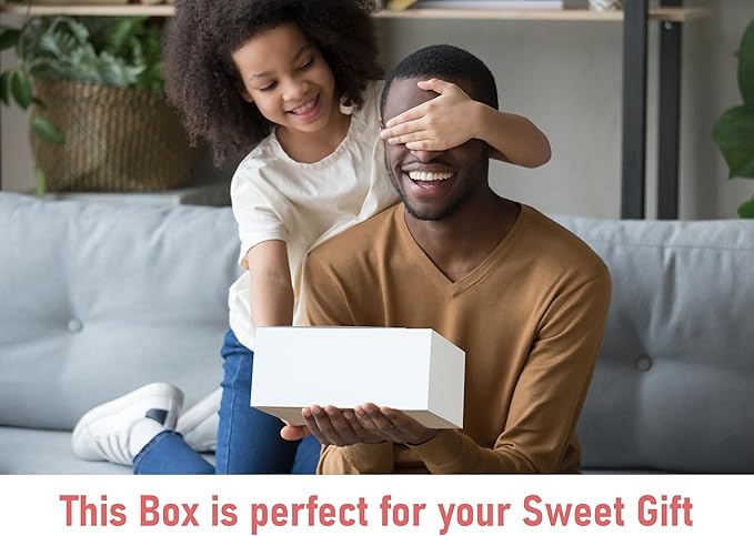 10x10x5 Bulk 25 Pcs Cake Boxes 10 Inch with Window Clear Bakery Dessert Box Square White Large Disposable Pie Boxes Package for Bake Goods Paper Pastry Packaging Donut Delivery Box (80 Pcs Stickers)