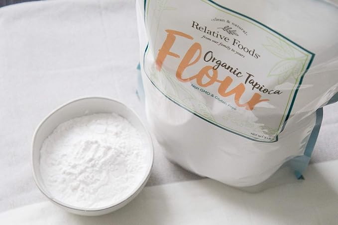 Organic Tapioca Flour (3lbs.) - Natural Food Thickener for Soups, Sauces, & Pies - Non-GMO, Vegan, Allergan & Gluten Free Tapioca Flour for Baking - Substitute Tapioca Powder for Corn Starch.