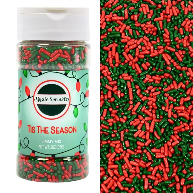 Mystic Sprinkles Christmas Holiday Sprinkle Mixes (Tis The Season Jimmy Mix 3oz)