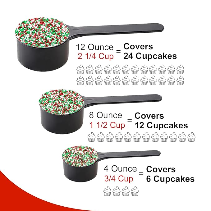 Fancy Christmas Sprinkle Blends - Holiday Sprinkles For Cookie Decorating, Cake Decorating, Baking, Or Hot Chocolate - Christmas Sprinkles Bulk - Christmas Sprinkles For Cookies (Christams Blend Nonpareils)