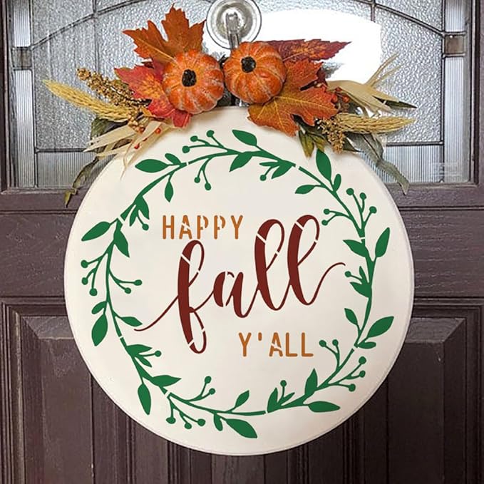 Fall Stencils for Painting on Wood - Pumpkin & Thanksgiving Stencils for Porch Signs & Canvas