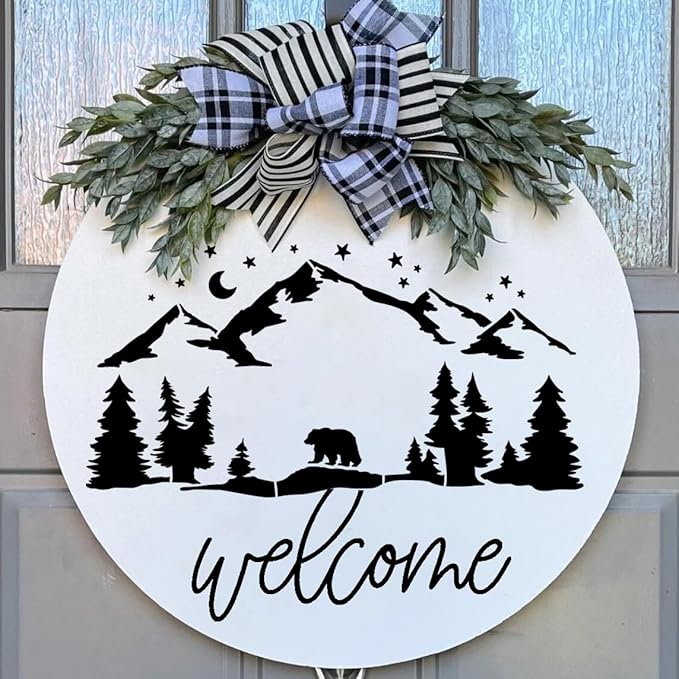 Mountain Stencils for Painting Forest Tree Stencil Animal Wood Burning Stencils and Patterns Reusable Drawing Templates for Fabric Furniture Wall DIY Crafts
