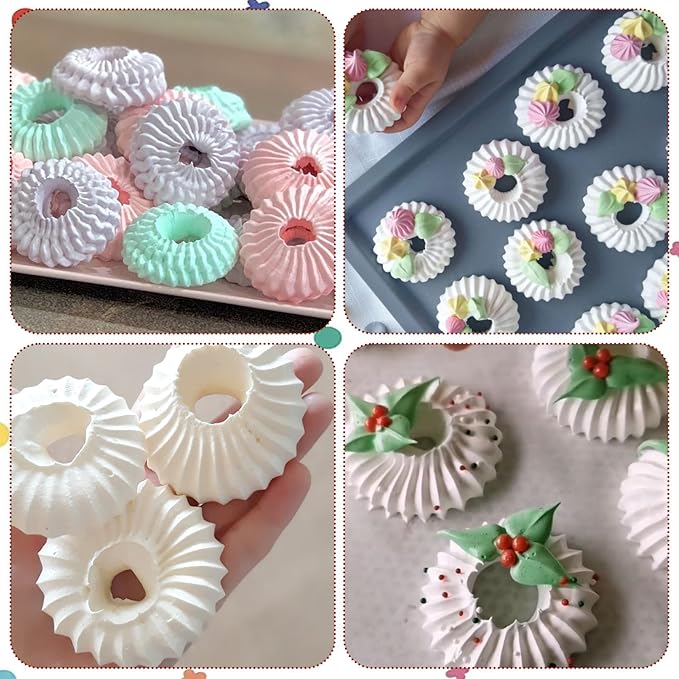 4 PCS Large Piping Tips Set Stainless Steel Big Icing Nozzles Kit with 10 PCS Piping Bag Cake Decorating Tips For Pastry, Cookies, Cupcakes, Baking Supplies