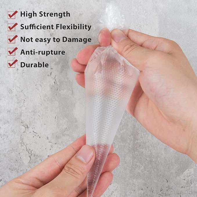 200pcs Disposable Small Piping Bags 8 inch, Mini Piping Bags, Pastry Piping Bags for Cream Frosting, Icing Bags for Cake and Dessert Decorations