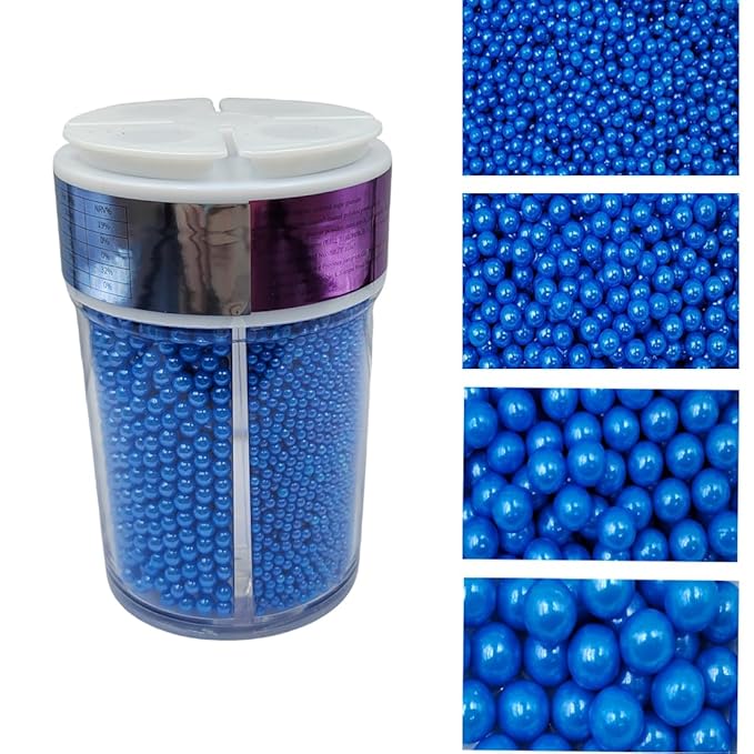 EPHVODI Sprinkles for Cake Decorating, Royal Blue Pearl Sugar Sprinkles for Cupcake Toppers Wedding Party Halloween Christmas Supplies, 4 Sizes Sprinkle Mix