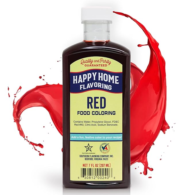 Happy Home Flavoring Red Food Color, 7 oz.