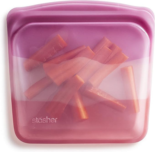 Stasher Premium Silicone Reusable Food Storage Sandwich Bag, Coral Triangle, Microwave, Sous Vide, Dishwasher, Oven and Freezer Safe, BPA Free, Leak-free, Eco-friendly, 28 Oz