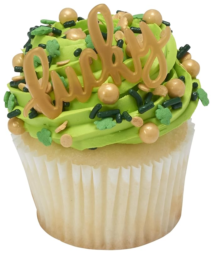 DecoPac Green Sprinkles | Extra Large 26oz Pack | Cake Sprinkle Mix, Fancy Sprinkles For Cake Decorating, Handheld Container, Candy Sprinkles, Cake Sprinkles - Dark Green