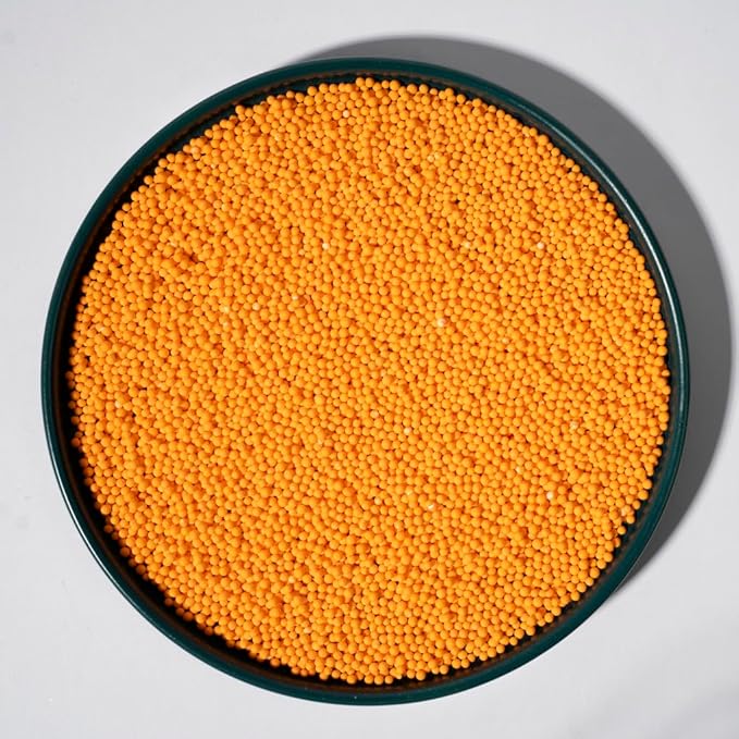 Sprinkles,Orange Edible Pearl Sprinkles for Cake Decorations, Baking, Ice Cream, Cookies, Cupcake Topper Edible Pearls Sprinkles - 2mm Matte White Sugar Pearls for Cake Decorating 130g/4.6oz1 Bottle (2mm orange)