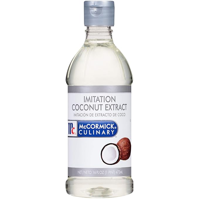 McCormick Culinary Imitation Coconut Extract, 16 fl oz - One 16 Fluid Ounce Bottle of Coconut Flavoring Extract for Baked Goods, Desserts, Beverages and More