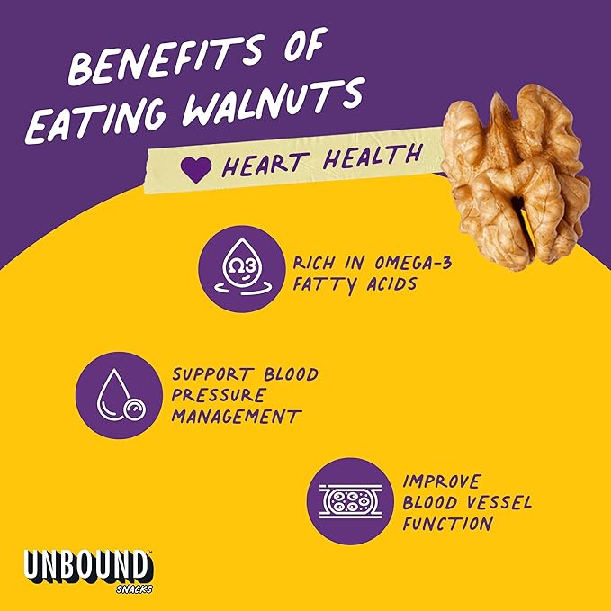Unbound Snacks Flavored Nuts - BBQ Habanero Walnuts, 4 oz (Pack of 4) - Healthy Snacks, 4g Protein, 1g Sugar, High in Omega 3, Gluten Free, Vegan - Freshly Roasted & Seasoned Gourmet Walnut Halves
