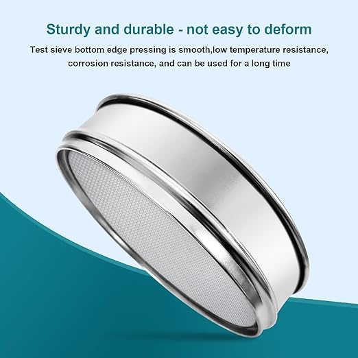 304 Stainless Steel Lab Sieve Screen Mesh, 18 Mesh (1mm) Aperture Test Sieve, 12Inch(30cm) Diameter Economy Standard Analysis Sample Test Sieves for Industrial Laboratory Homes