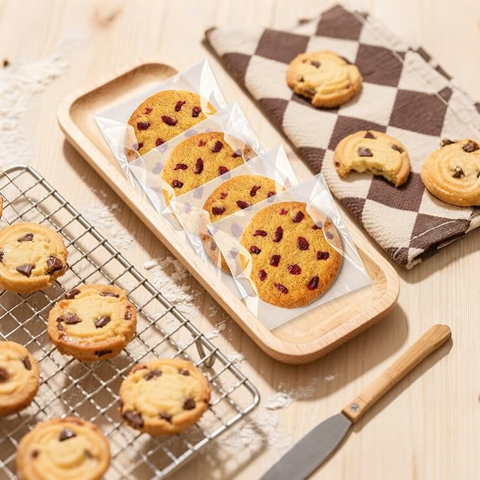 4x4 Inch Cookie Bags, 120 Pcs Clear Self Sealing Cellophane Treat Bags for Candy, Jewelry, Gift Wrapping, Party Favors, Crafts, Cookie Wrappers Self Adhesive