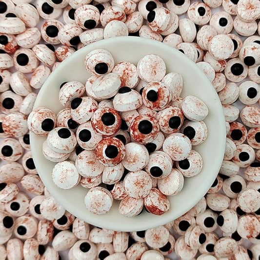 Homankit Edible Candy Eyeballs Eye Sprinkles for Cake Decorating, Bloody Red Small Eyeballs Sprinkles for Halloween Cupcake Toppers Baking Cookie Ice Cream Decorations Christmas Supplies