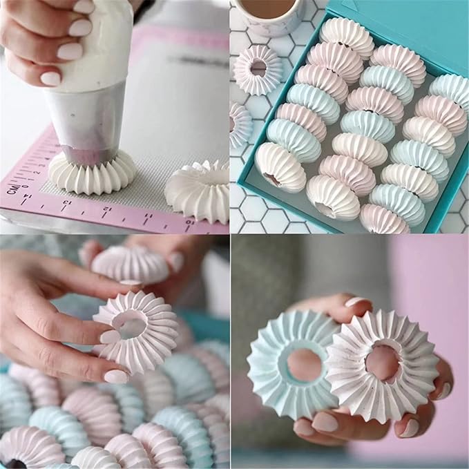 RoseFlower 4 PCS Large Piping Tips Set - Grade Stainless Steel Big Piping Nozzles Kit for Pastry Cupcakes Cakes Cookies Decorating Supplies Baking Set #1