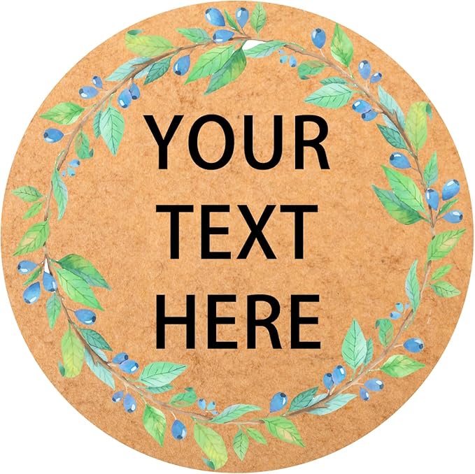 60-1000 pcs Custom Stickers Kraft Pape Labels, JOVELLO Personalize Business Logo Labels, Label Stickers for Baking Packaging,Envelope Seals, Small Business