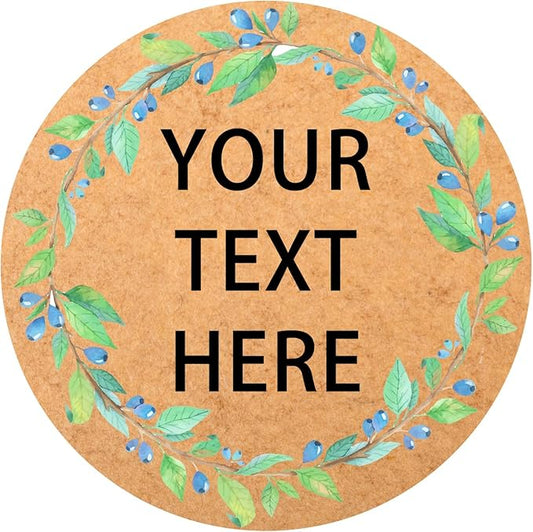 60-1000 pcs Custom Stickers Kraft Pape Labels, JOVELLO Personalize Business Logo Labels, Label Stickers for Baking Packaging,Envelope Seals, Small Business