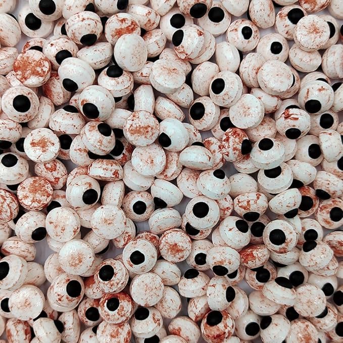 Homankit Edible Candy Eyeballs Eye Sprinkles for Cake Decorating, Bloody Red Small Eyeballs Sprinkles for Halloween Cupcake Toppers Baking Cookie Ice Cream Decorations Christmas Supplies