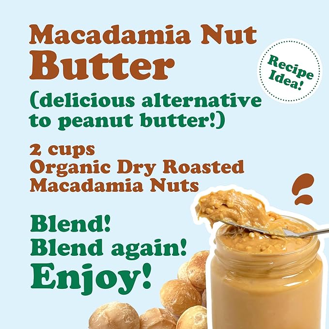 Food to Live Organic Dry Roasted Whole Macadamia Nuts, 8 Ounces – Unsalted, Delicious and Nutritious Snack Made from Premium Non-GMO Nuts, Perfect for Keto and Paleo Diet. Rich Butter Flavor. Kosher