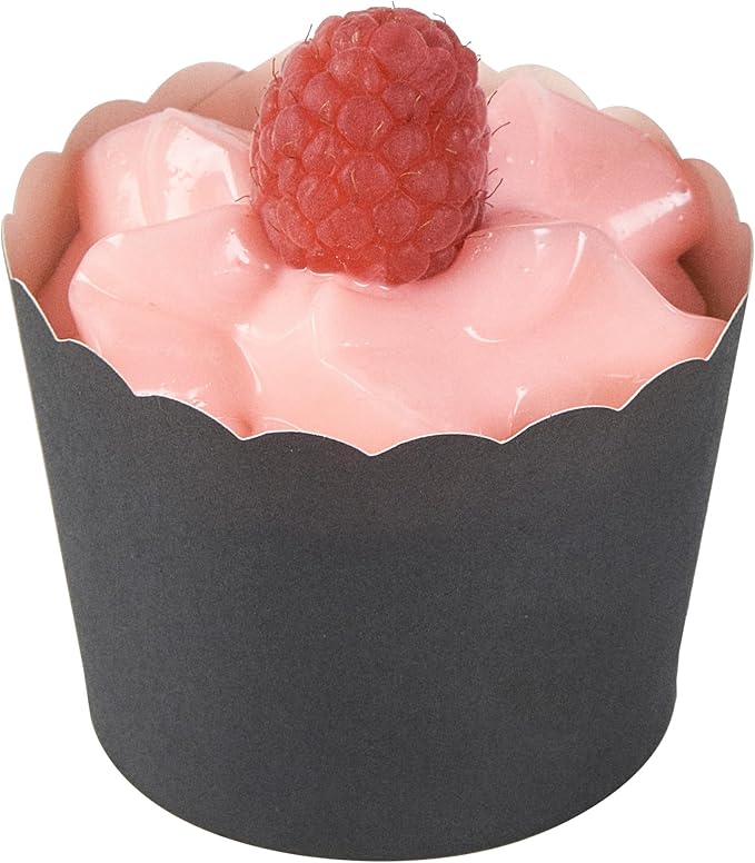 Panificio 3 Ounce Cupcake Wrappers, 200 Scalloped Baking Cups - Oven-Ready, Greaseproof, Black Paper Cupcake Liners, Disposable, For Birthdays, Baby Showers, Or Weddings - Restaurantware
