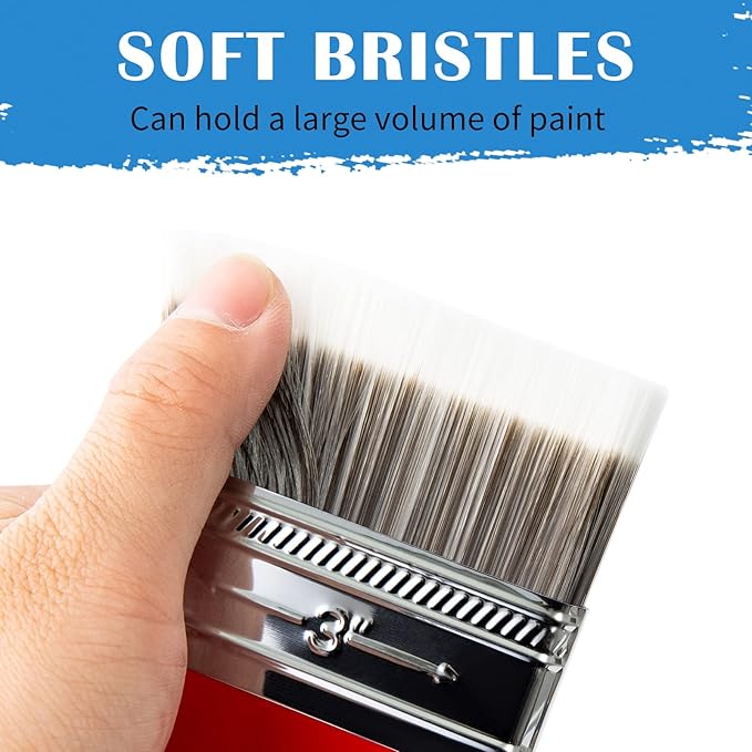 Falling in Art Flat Paddle Paint Brush, Scale Brush for Oil and Acrylic Paints,2 Inch