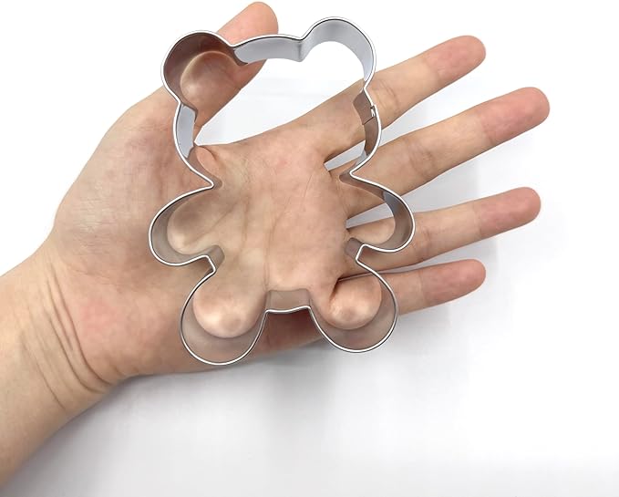 LILIAO Teddy Bear Cookie Cutter for Baby Shower - 2.7 x 3.9 inches - Stainless Steel