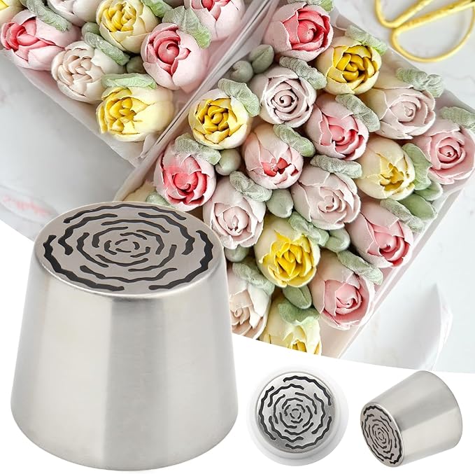 Extra Large Russian Piping Tips for Marshmallows Stainless Steel Flower Frosting Nozzles many styles Cake Decorating Baking tool for Buttercream, Cupcakes Cookies(SL84)