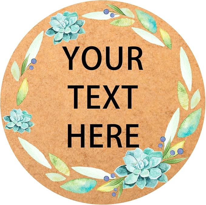 60-1000 pcs Custom Stickers Kraft Pape Labels, JOVELLO Personalize Business Logo Labels, Label Stickers for Baking Packaging,Envelope Seals, Small Business