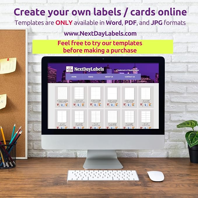 NextDayLabels – 1" x 1" Square Sticker Labels for Printer - White Laser/Inkjet Printer Labels Return Address Labels Shipping Label Stickers (50 Sheets, 80 Per Sheet, 4000 Labels)