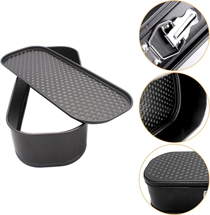 Rectangular Springform Cake Baking Pans: Non-Stick Springform Pans with Removable Bottom, Quick Release Latch Bakeware Springform Cake Pan, Bread Loaf Pan 12.2" x 4.33" x 2.7"