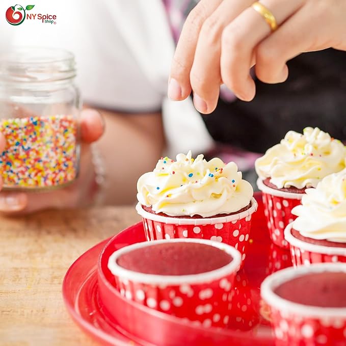 NY Spice Shop Mix Color Nonpareils Sprinkles - 1 Pound Non Pareil Sprinkles - Sprinkle for Party Decorations and Cookies