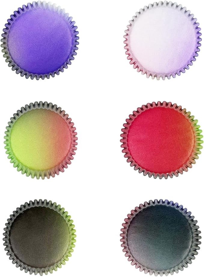 qiqee 300-Count Cupcake Liners Standard Cupcake Cups 6 Design Black Pink Cupcake Papers Baking Cups Cupcake Wrappers (Standard Size)