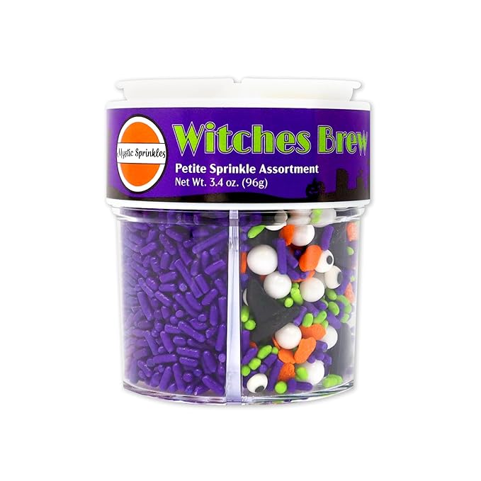 Mystic Sprinkles 4 Cell Sprinkle Assortments (Witches Brew, Petite)