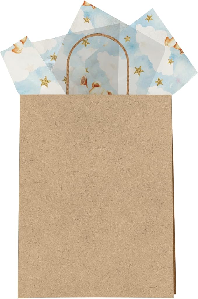 Teddy Bears Printed Tissue Paper for Gift Bags or Boxes and Wrapping - Baby Shower Bulk Decorative Art Tissue Paper for Packaging and Gifting | 24 Sheets 20" x 30"
