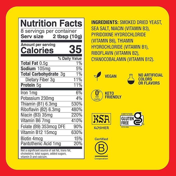 Bragg Nutritional Yeast Smoky BBQ Seasoning - 3 oz - Dairy-Free Parmesan Cheese Substitute - Perfect for Salads, Pastas, Popcorn, and More