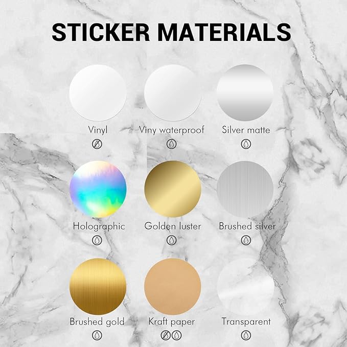 Custom Stickers for Business Logo,Personalised Logo Stickers for Small Business,Any Shape and Size Waterproof Label.Perfect for Branding, Packaging Stickers, Glossy Stickers. (Kraft Paper)