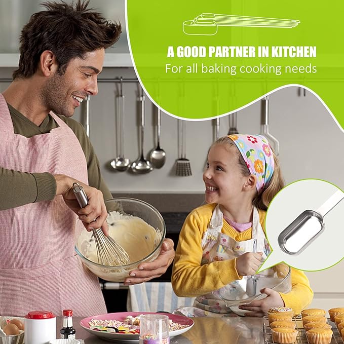 2PCS 1tbsp (3tsp, 15ml, 1/2oz) Single Measuring Spoon, Stainless Steel Long Handle Individual Teaspoons Only