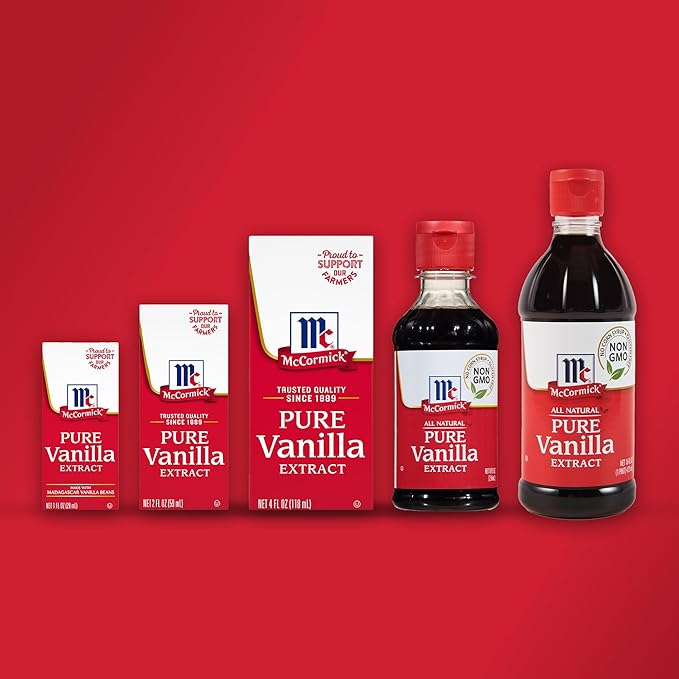 McCormick Vanilla Extract, Pure, No Corn Syrup, Gluten Free, Rich, Sweet Flavor and Aroma for Baking and Savory Dishes, 2 fl oz