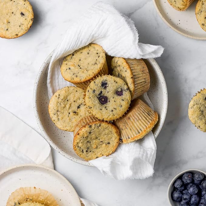 Miss Jones Baking Blueberry Muffin Mix - Almond Flour, Gluten Free, Low Carb, No Sugar Added, Naturally Sweetened Desserts & Treats - Keto, Diabetic, Atkins, WW, and Paleo Friendly (Pack of 2)