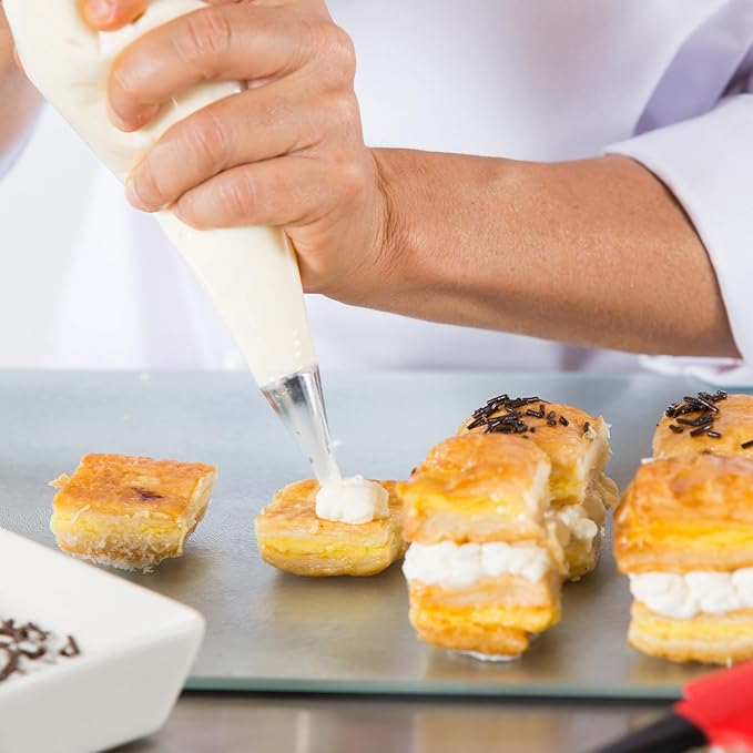 200 Pcs Piping Bags Extra Large 24 Inch Disposable Icing Bags Clear Anti Burst Pastry Bags, Thickened Non-Slip Icing Piping Bags for Frosting, Ideal for Desserts Cakes Cookie Decoration