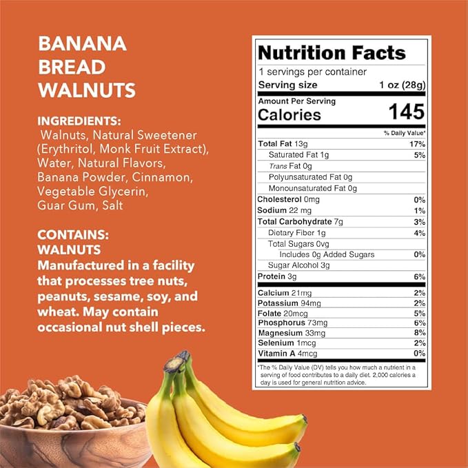 Earthside Farms 18 pcs Variety Pack – 1oz, 3pcs Each of Coconut Caramel Cashews, Butter Toffee Peanuts, Blueberry Vanilla Cashews, Maple Cinnamon Pecans, Orange Ginger Almonds, Banana Bread Walnuts